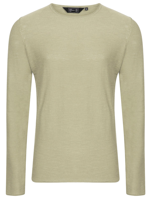 Cabby Long Sleeve Cotton Slub Top in Stone - Dissident
