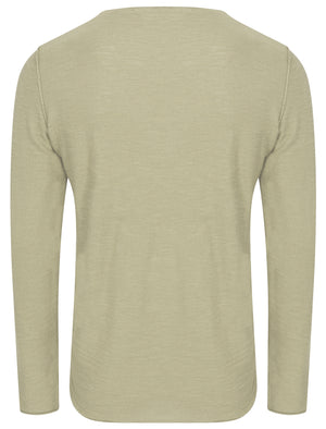 Cabby Long Sleeve Cotton Slub Top in Stone - Dissident