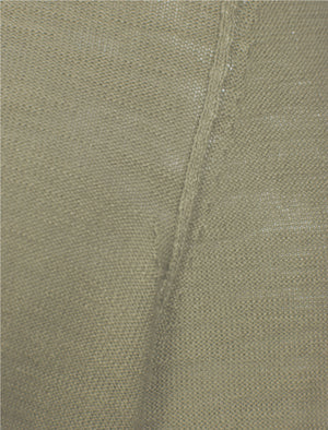 Cabby Long Sleeve Cotton Slub Top in Stone - Dissident