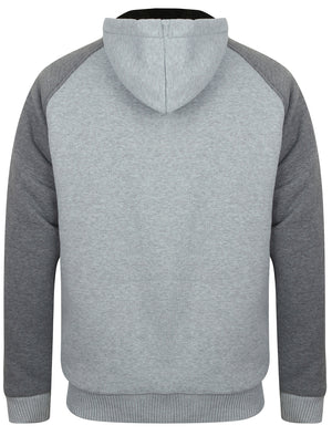 Cadim Zip Through Hoodie with Borg Lining in Light Grey Marl - Dissident