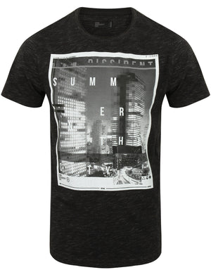 Carbon Summer Graphic T-Shirt in Jet Black - Dissident