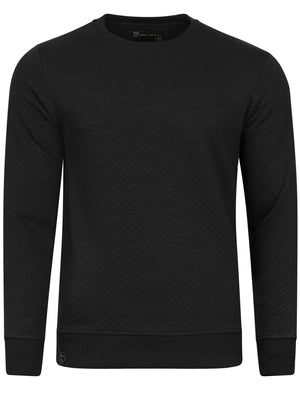 Claredale Diamond Quilted Sweatshirt in Black - Dissident