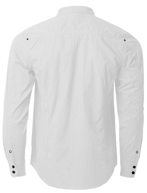 Pinstripe Long sleeve Shirt in Optic White - Dissident