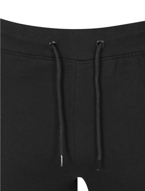 Collent Cuffed Joggers with Ribbed Panels in Black - Dissident