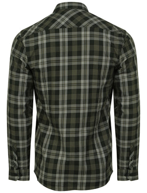 Corfield Checked Shirt in Khaki - Dissident