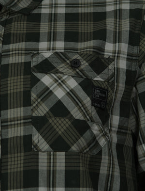 Corfield Checked Shirt in Khaki - Dissident