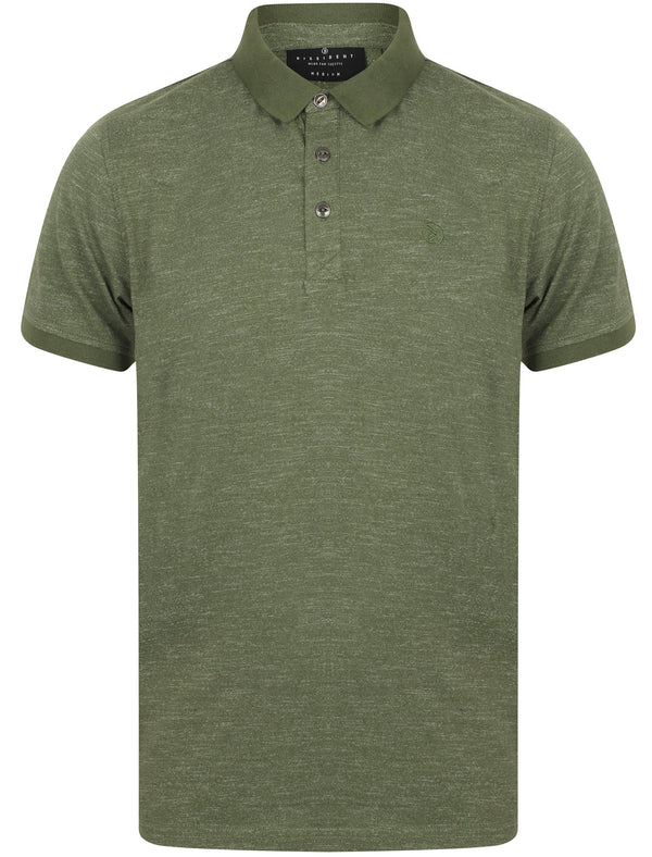 Dace Cotton Slub Jersey Polo Shirt In Thyme - Dissident