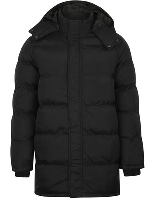 Dagney Quilted Puffer Coat with Hood In Black - Dissident