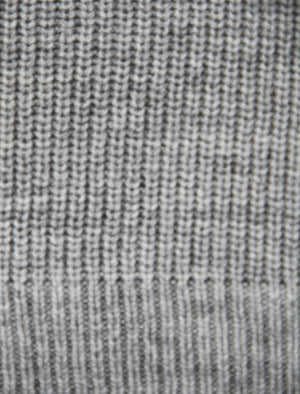 Domino Turtle Neck Knitted Jumper in Light Silver Marl - Dissident