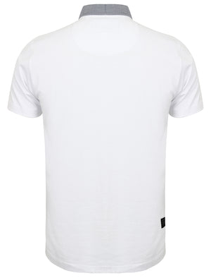 Dunbar Cotton Jersey Polo Shirt in Optic White - Dissident
