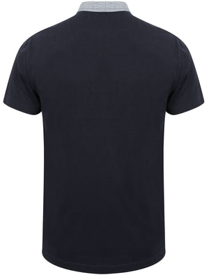 Dunbar Cotton Jersey Polo Shirt in Dark Sapphire - Dissident