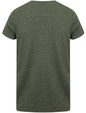 Emilio Crew Neck T-Shirt With Military Badges In Thyme - Dissident