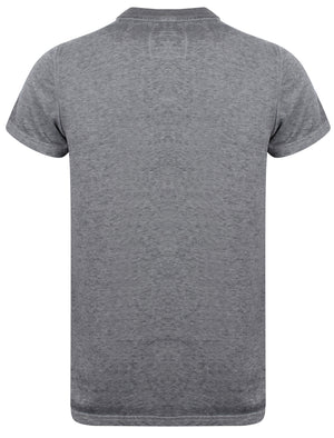 Engineered Motif Burnout T-Shirt In Asphalt Grey - Dissident