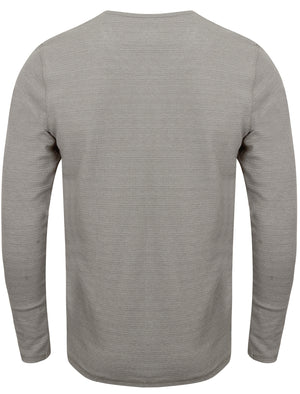 Espino Mock T-Shirt Insert Long Sleeve Top in Grey Marl - Dissident