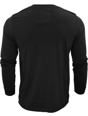 Floura Long Sleeve Top with Pocket in Black - Dissident