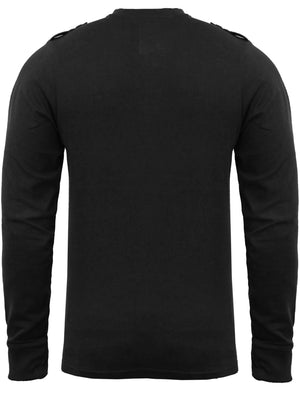 Forma optic black long sleeve mock insert t-shirt - Dissident