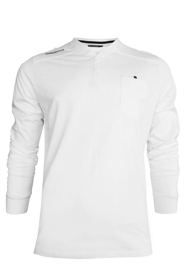 Forma optic white long sleeve mock insert t-shirt - Dissident