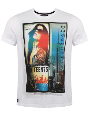 Printed Cotton white t-shirt - Dissident
