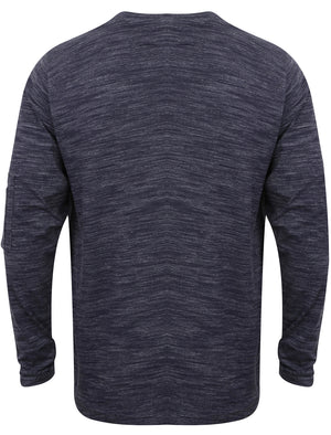 Gunstor Long Sleeve Jersey Top in Blue Space Dye - Dissident