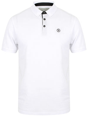 Haru Cotton Pique Polo Shirt In Optic White - Dissident