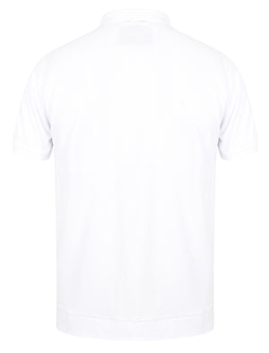 Haru Cotton Pique Polo Shirt In Optic White - Dissident