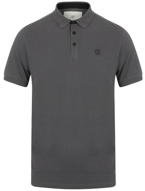 Haru Cotton Pique Polo Shirt In Slate - Dissident