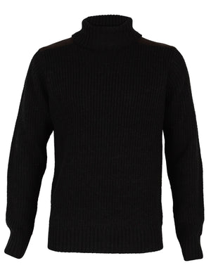 Dissident Hatton Polo Neck Sweater in charcoal