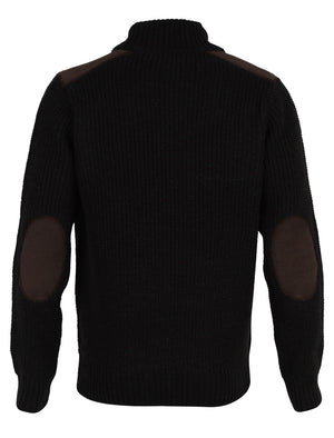 Dissident Hatton Polo Neck Sweater in charcoal