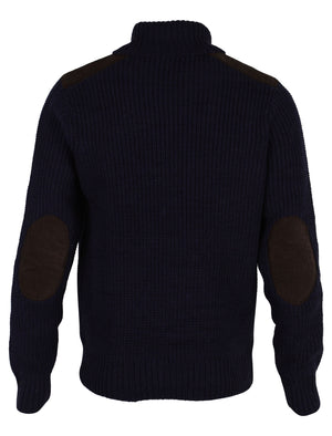Dissident Hatton Polo Neck Sweater in navy