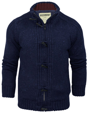 Dissident Sherpa-lined Chunky Knit  navy Cardigan