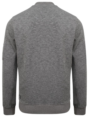 Hedron Space Dye Zip Up Baseball Sweat in Mid Grey - Dissident