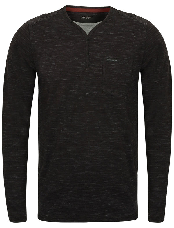 Helter Mock Insert Long Sleeve Top in Black - Dissident