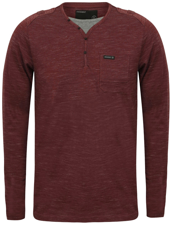 Helter Mock Insert Long Sleeve Top in Mulled Wine - Dissident