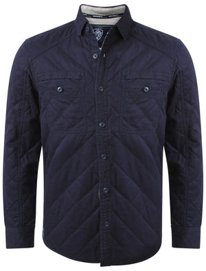 Dissident Hicks Quilted Shirt in Midnight Blue