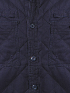Dissident Hicks Quilted Shirt in Midnight Blue