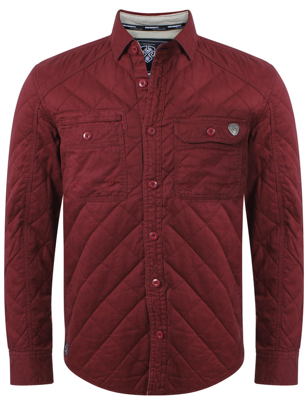 Dissident Hicks Quilted Shirt in Oxblood