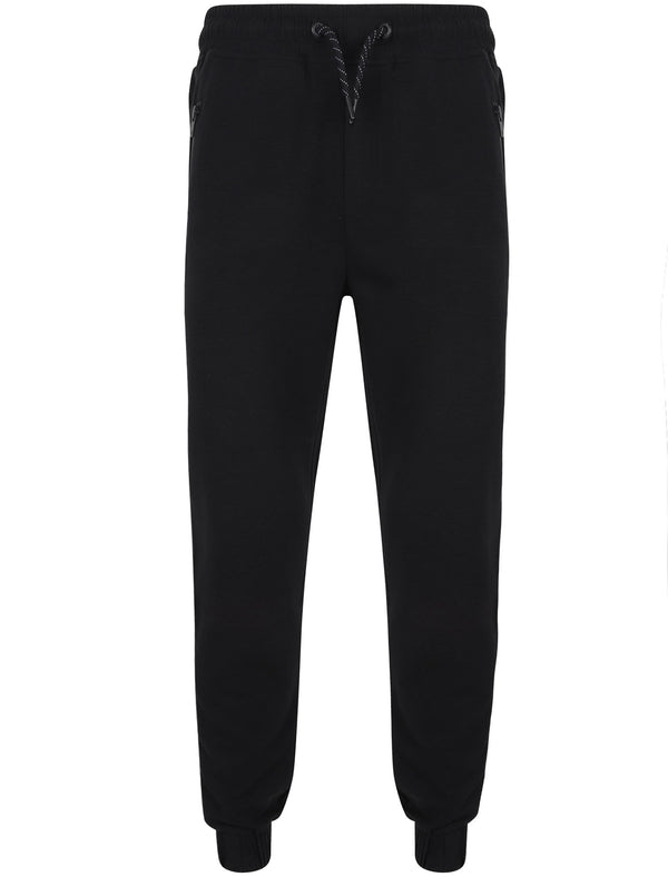 Hika Ottoman Stripe Cuffed Joggers in Black - Dissident