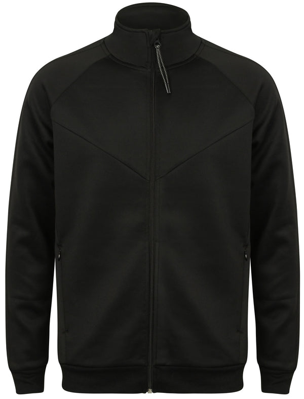 Homerton Zip Through Track Jacket in Black - Dissident
