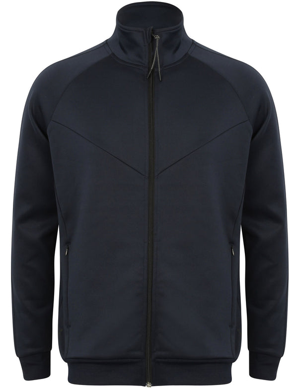 Homerton Zip Through Track Jacket in True Navy - Dissident