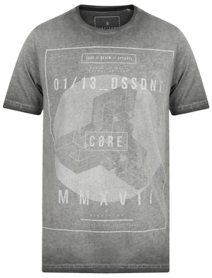 Impossible Motif Print Cotton Jersey T-Shirt In Asphalt Grey - Dissident