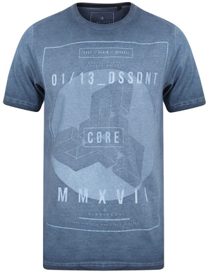 Impossible Motif Print Cotton Jersey T-Shirt In Sargasso Blue - Dissident