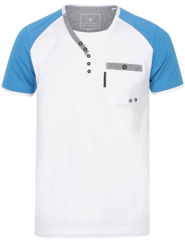 Indivo Y Neck Cotton Jersey T-Shirt In Optic White - Dissident