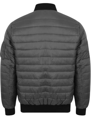 Joliffe Quilted Bomber Jacket in Graphite Grey - Dissident