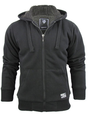 Kaisar Borg Lined Hoodie in Black - Dissident