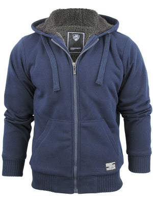 Kaisar Borg Lined Hoodie in Midnight Blue - Dissident