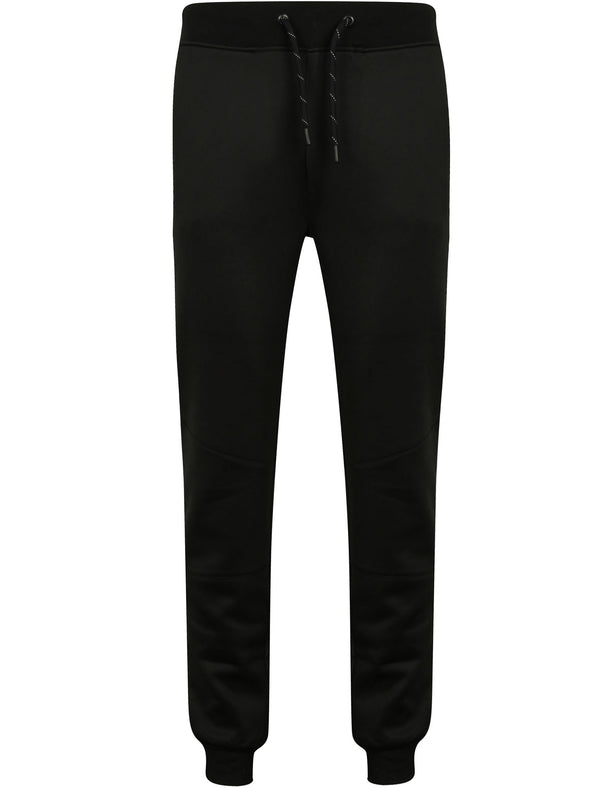 Kerwin Cuffed Panelled Joggers in Black - Dissident
