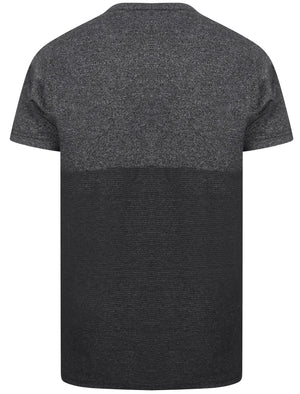 Kiku Block Design Cotton Jersey T-Shirt with Chest Pocket In Jet Black - Dissident