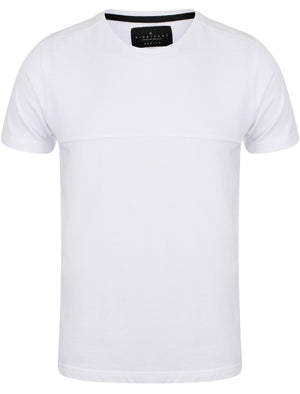 Lear Textured Cotton Crew Neck T-Shirt In Optic White - Dissident