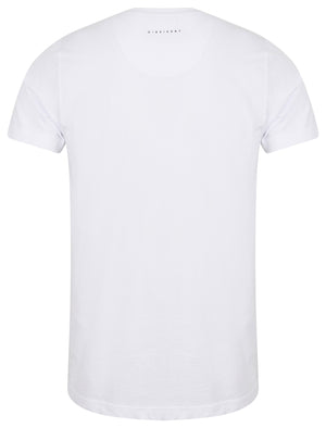 Lear Textured Cotton Crew Neck T-Shirt In Optic White - Dissident