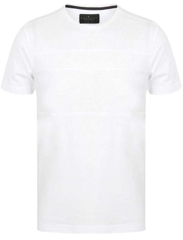 Lecky Cotton Pique Crew Neck T-Shirt In Optic White - Dissident